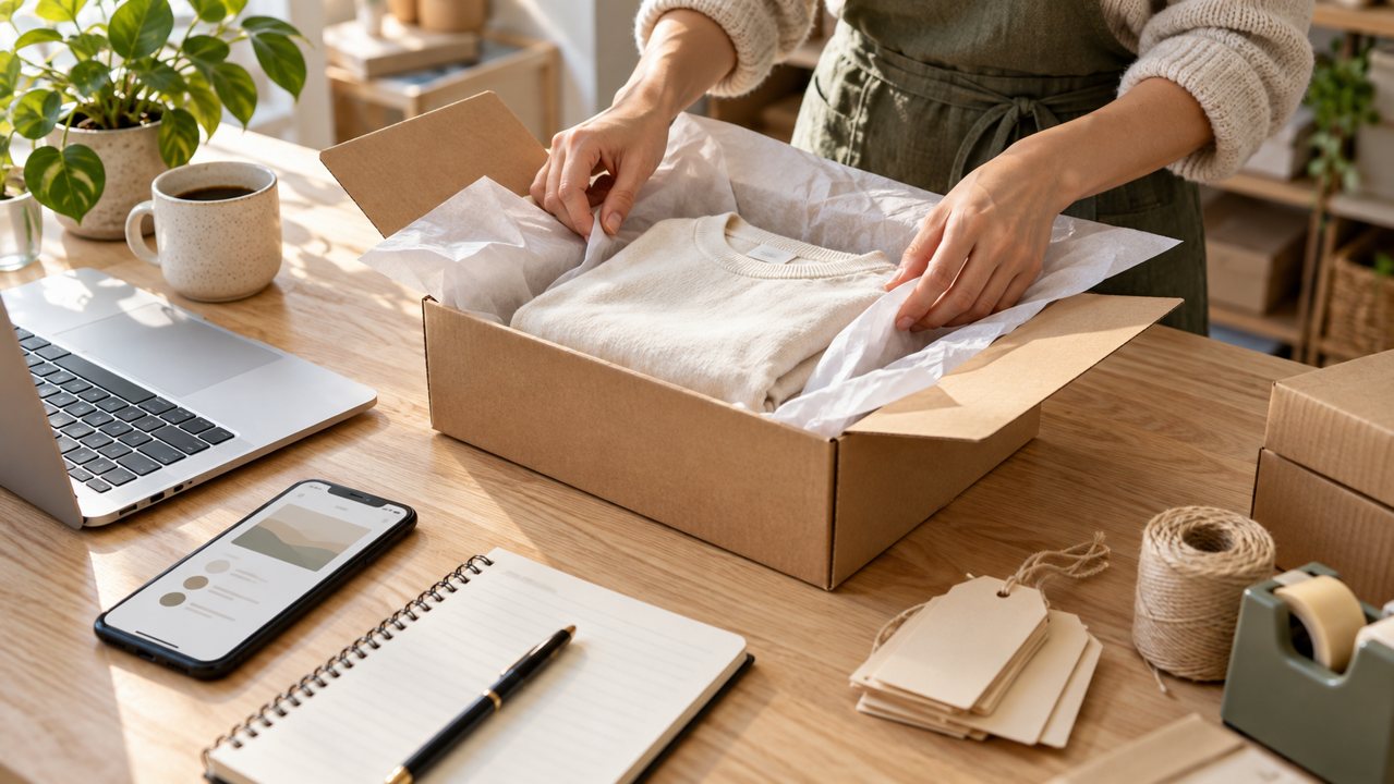 Preparação e embalagem de um pedido de e-commerce
